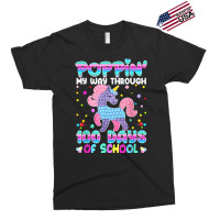 Poppin' My Way Through 100 Days Of School Unicorn Pop It T Shirt Exclusive T-shirt | Artistshot