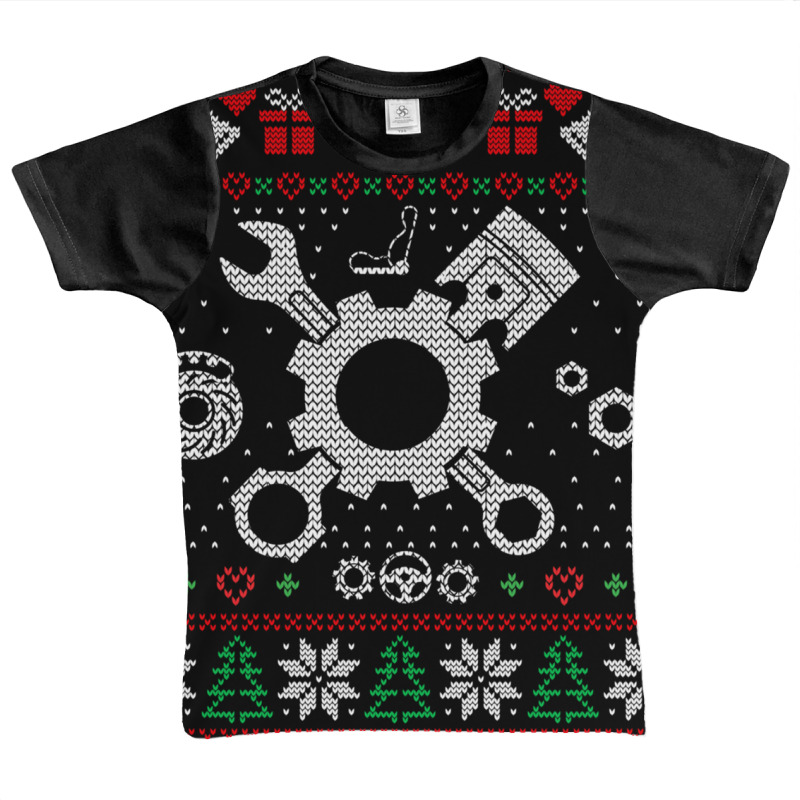 Ugly Car Parts Sweater Car Ugly Sweater Funny Ugly Christmas Long Slee Graphic Youth T-shirt | Artistshot