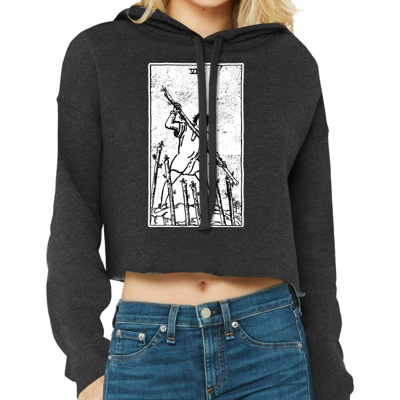 Seven Of Wands   Vii Of Wands   Tarot Card   Major Arcana   Fortune Te Cropped Hoodie by livnymoronoe | Artistshot