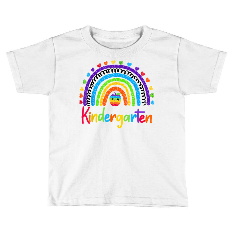 Rainbow 100 Days Of Kindergarten Poppin 100th Day Pop It T Shirt Toddler T-shirt | Artistshot