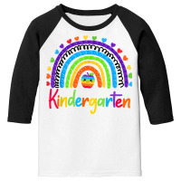 Rainbow 100 Days Of Kindergarten Poppin 100th Day Pop It T Shirt Youth 3/4 Sleeve | Artistshot