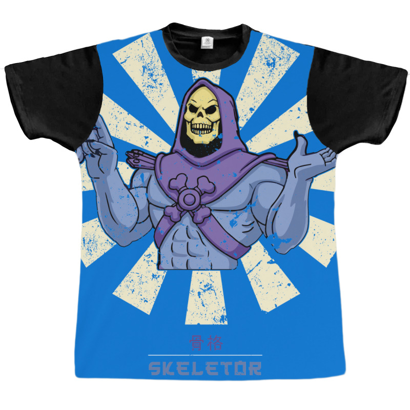 Skeletor Retro Japanese Graphic T-shirt | Artistshot