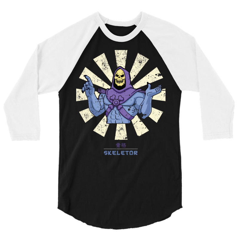 Skeletor Retro Japanese 3/4 Sleeve Shirt | Artistshot