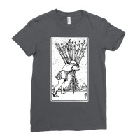 Ten Of Wands   X Of Wands   Tarot Card   Major Arcana   Fortune Tellin Ladies Fitted T-shirt | Artistshot