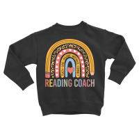 Reading Coach 100th Day Of School Teacher Rainbow T Shirt Toddler Sweatshirt | Artistshot