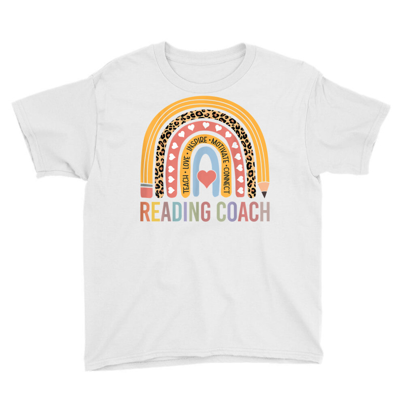 Reading Coach 100th Day Of School Teacher Rainbow T Shirt Youth Tee by shanesxk | Artistshot