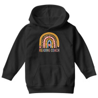 Reading Coach 100th Day Of School Teacher Rainbow T Shirt Youth Hoodie | Artistshot