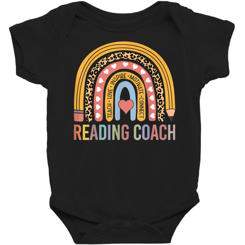 Reading Coach 100th Day Of School Teacher Rainbow T Shirt Baby Bodysuit by shanesxk | Artistshot