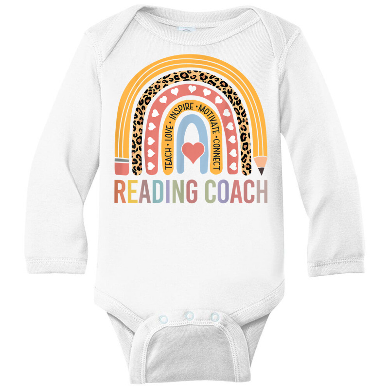 Reading Coach 100th Day Of School Teacher Rainbow T Shirt Long Sleeve Baby Bodysuit by shanesxk | Artistshot