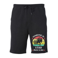 Someone In Utah Loves Me T  Shirt Someone In Utah Loves Me Funny Famil Fleece Short | Artistshot