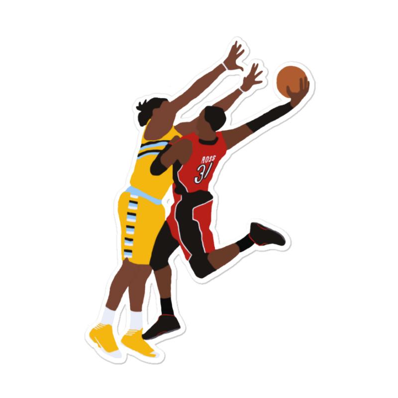 Terrence Ross Dunk On Kenneth Faried Sticker | Artistshot