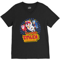 Samurai Pizza Cats V-neck Tee | Artistshot