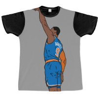 Rj Barrett Holds The Release Graphic T-shirt | Artistshot