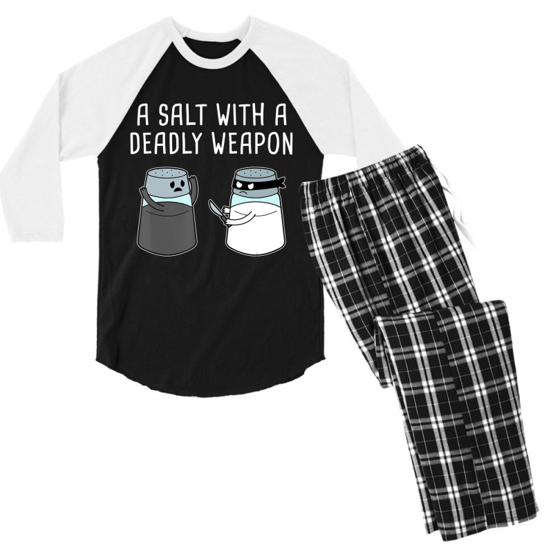 Hot Trend A Salt With A Deadly Weapon Men's 3/4 Sleeve Pajama Set | Artistshot