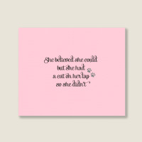 She Believed She Could But She Had A Cat On Her Lap So She Didn't Landscape Canvas Print | Artistshot