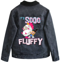 Despicable Me Fluffy Unicorn Unisex Sherpa-lined Denim Jacket | Artistshot