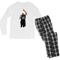 Tim Duncan Pointing Up Men's Long Sleeve Pajama Set | Artistshot