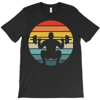 Squat T  Shirt Squat Silhouette On A Distressed Retro Sunset Print T T-shirt | Artistshot