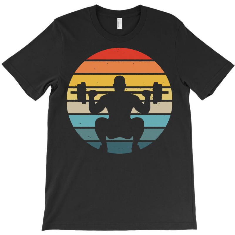 Squat T  Shirt Squat Silhouette On A Distressed Retro Sunset Print T T-shirt | Artistshot