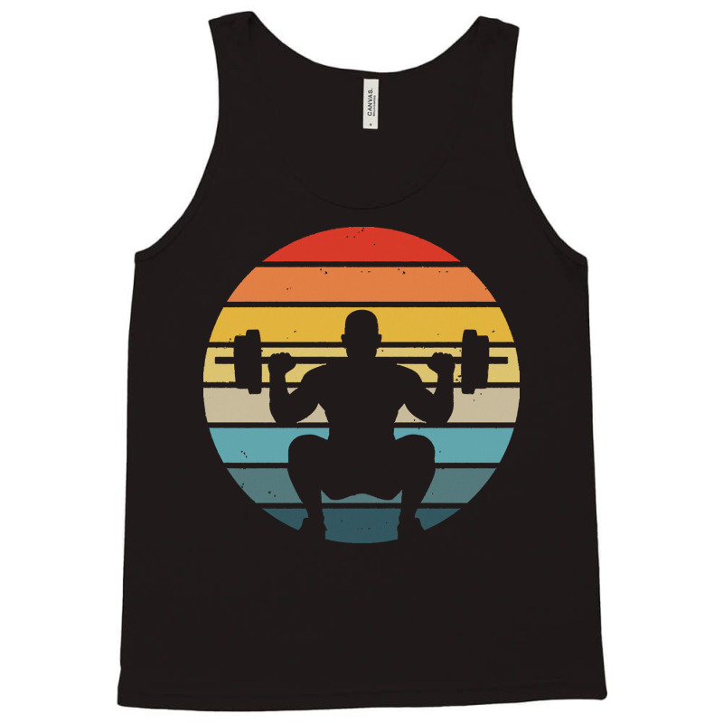 Squat T  Shirt Squat Silhouette On A Distressed Retro Sunset Print T Tank Top | Artistshot