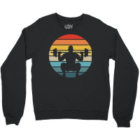 Squat T  Shirt Squat Silhouette On A Distressed Retro Sunset Print T Crewneck Sweatshirt | Artistshot