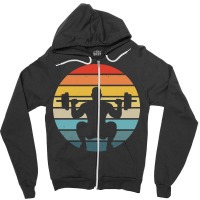 Squat T  Shirt Squat Silhouette On A Distressed Retro Sunset Print T Zipper Hoodie | Artistshot