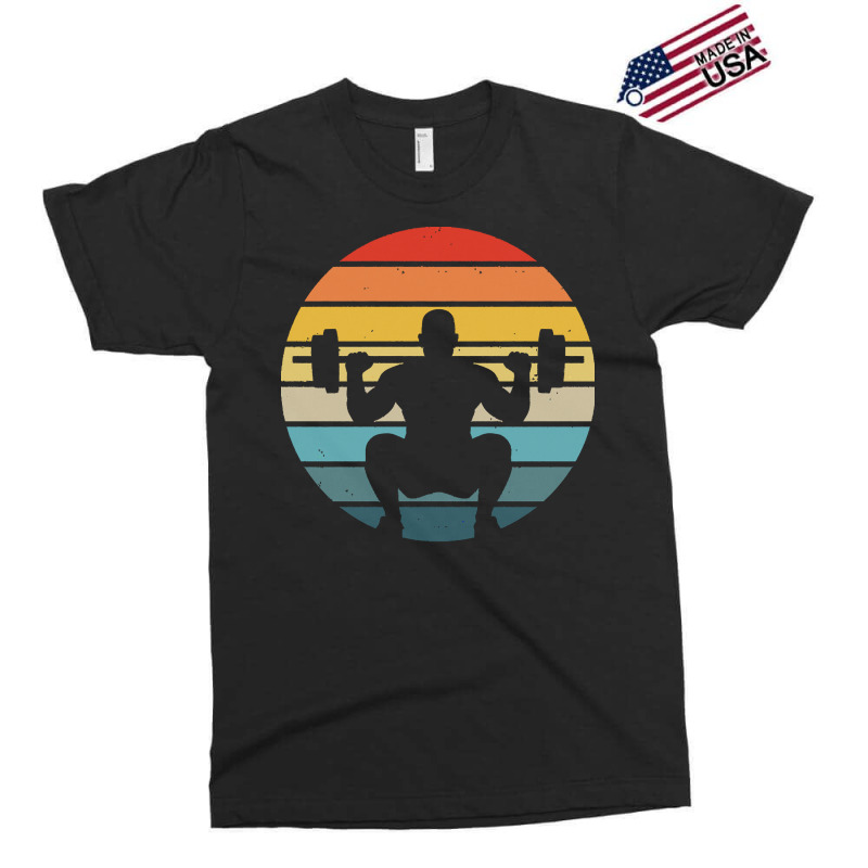 Squat T  Shirt Squat Silhouette On A Distressed Retro Sunset Print T Exclusive T-shirt | Artistshot