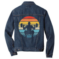 Squat T  Shirt Squat Silhouette On A Distressed Retro Sunset Print T Men Denim Jacket | Artistshot