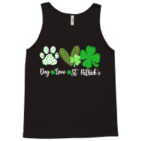 St Paddys Paw Dog Leopard Shenanigans T  Shirt Dog Love St Patricks Da Tank Top | Artistshot