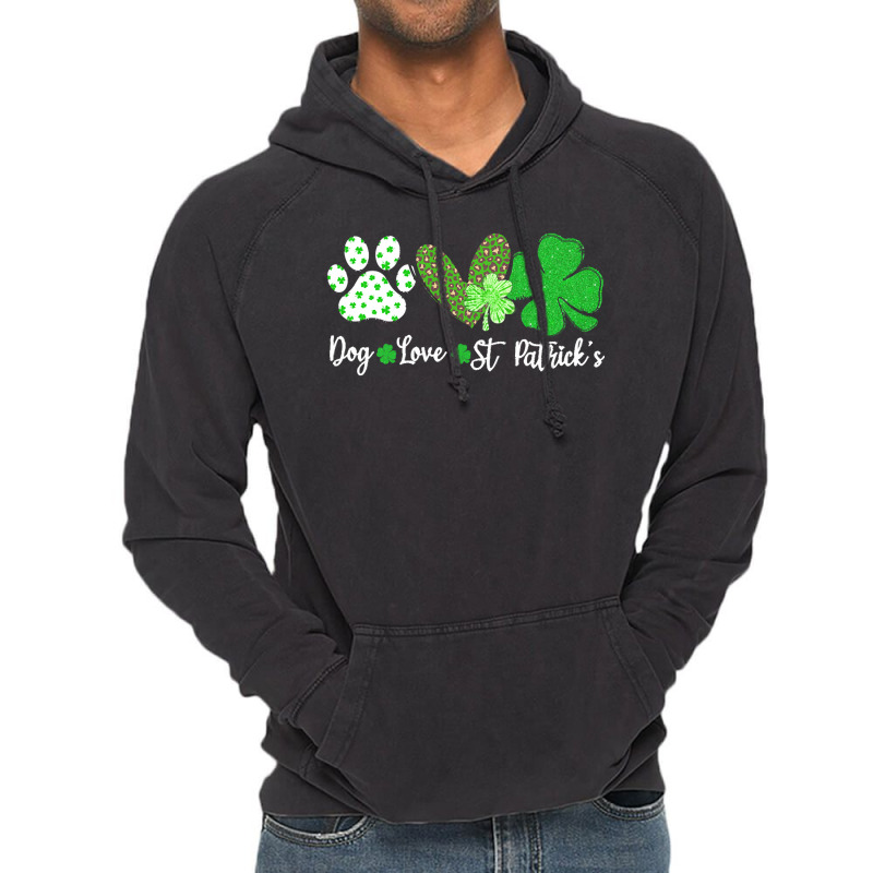 St Paddys Paw Dog Leopard Shenanigans T  Shirt Dog Love St Patricks Da Vintage Hoodie | Artistshot