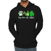 St Paddys Paw Dog Leopard Shenanigans T  Shirt Dog Love St Patricks Da Lightweight Hoodie | Artistshot