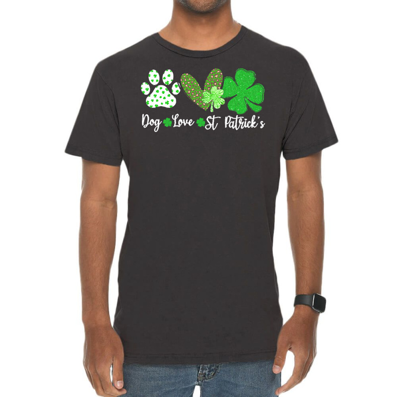 St Paddys Paw Dog Leopard Shenanigans T  Shirt Dog Love St Patricks Da Vintage T-shirt | Artistshot