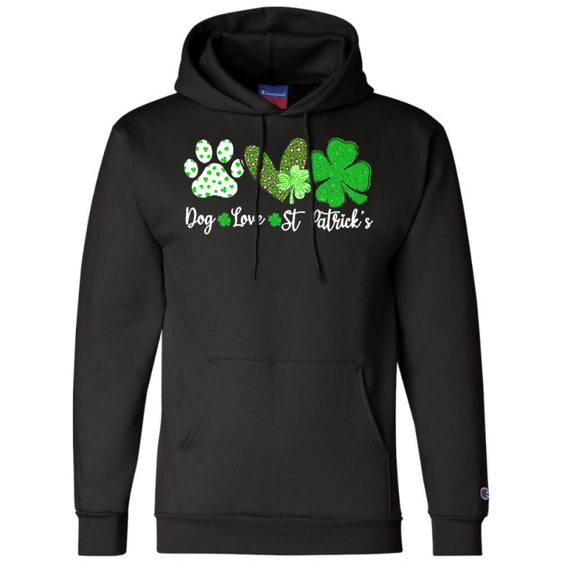 St Paddys Paw Dog Leopard Shenanigans T  Shirt Dog Love St Patricks Da Champion Hoodie | Artistshot