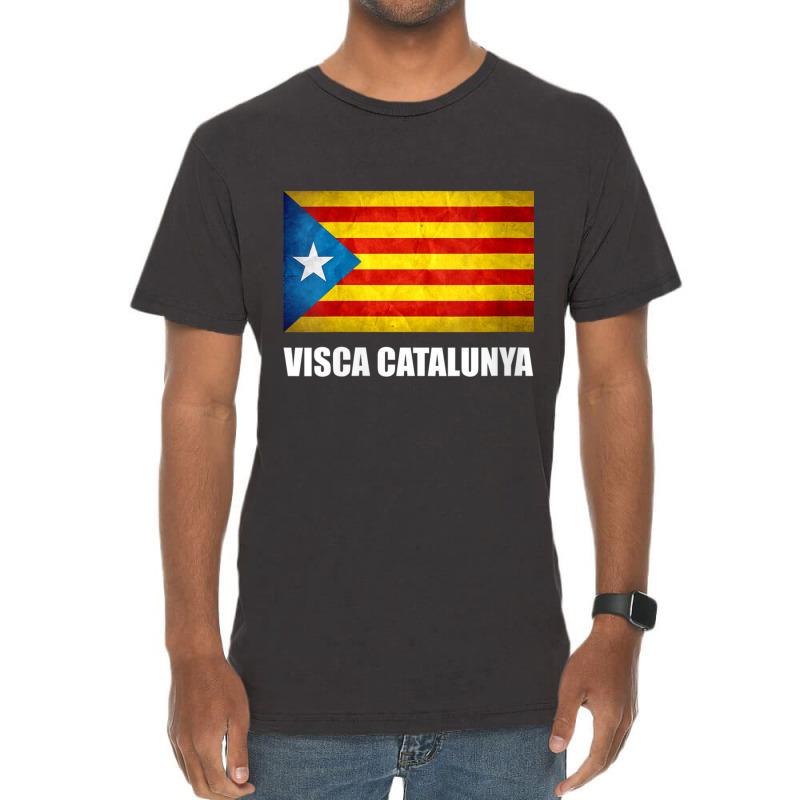 Womens Catalonia Catalunya Catalan Flag Independence V Neck T Shirt Vintage T-Shirt by kleebbi | Artistshot