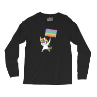 Social Justice Unicorn Activist Sign Equity Protest Inclusive Climate Long Sleeve Shirts | Artistshot