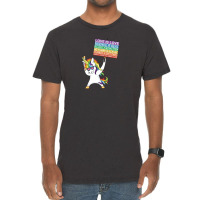 Social Justice Unicorn Activist Sign Equity Protest Inclusive Climate Vintage T-shirt | Artistshot