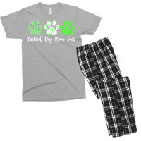 St Paddys Paw Dog Leopard Shenanigans T  Shirt Luckiest Dog Mom Ever S Men's T-shirt Pajama Set | Artistshot