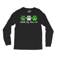 St Paddys Paw Dog Leopard Shenanigans T  Shirt Luckiest Dog Mom Ever S Long Sleeve Shirts | Artistshot