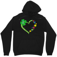 St Patricks Day Autism Awareness Heart T  Shirt Funny Autism St Patric Unisex Hoodie | Artistshot