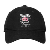 Promoted To Great Squad Est 2023 Floral First Time Squad T Shirt Adjustable Cap | Artistshot