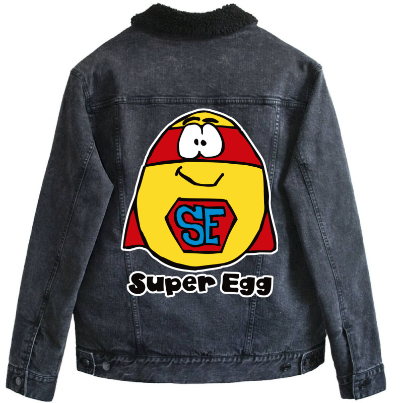 Super Egg   The Egg Superhero Unisex Sherpa-Lined Denim Jacket by beyanglubow | Artistshot