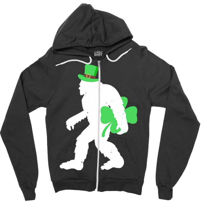 St Patricks Day Bigfoot Clover T  Shirt St Patricks Day Bigfoot Clover Zipper Hoodie | Artistshot