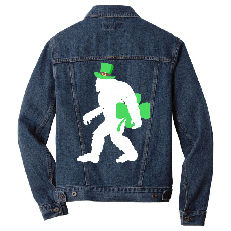 St Patricks Day Bigfoot Clover T  Shirt St Patricks Day Bigfoot Clover Men Denim Jacket | Artistshot