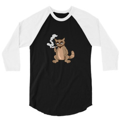 funny thug cat standing in 2 feet 3/4 Sleeve Shirt | Artistshot