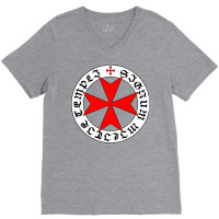 Knights Templar 12th Century Seal   Holy Grail   Templars   Crusades V-neck Tee | Artistshot