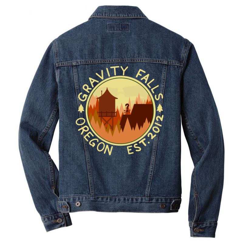 Take A Trip To Gravity Falls! Men Denim Jacket by gunadidropea | Artistshot