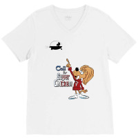 Super Chicken Fred Pointing V-neck Tee | Artistshot