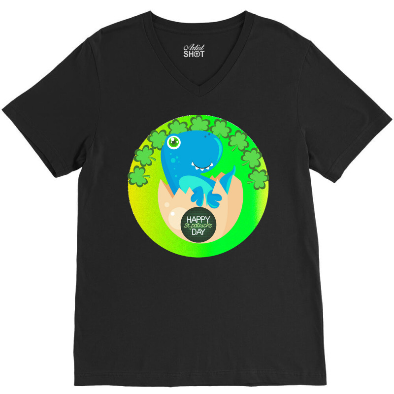 St Patricks Day Cute Dinosaur T  Shirtst Patricks Day Cute Dinosaur T V-neck Tee | Artistshot