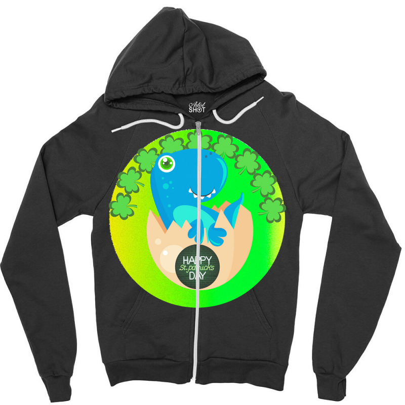 St Patricks Day Cute Dinosaur T  Shirtst Patricks Day Cute Dinosaur T Zipper Hoodie | Artistshot