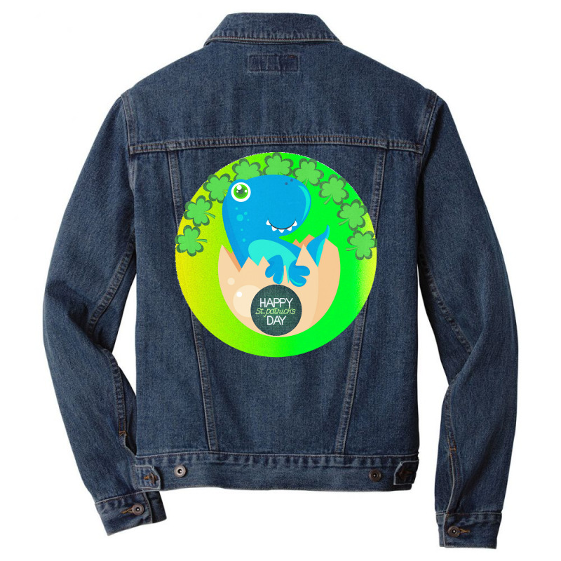 St Patricks Day Cute Dinosaur T  Shirtst Patricks Day Cute Dinosaur T Men Denim Jacket | Artistshot